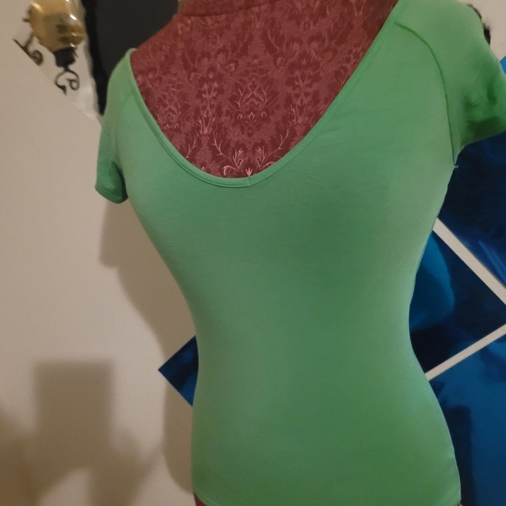 GAP green open back blouse